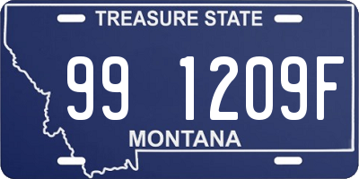 MT license plate 991209F