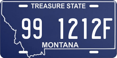 MT license plate 991212F