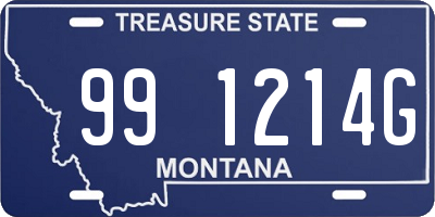 MT license plate 991214G