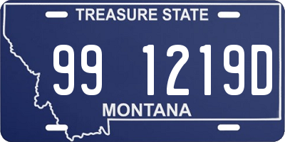 MT license plate 991219D