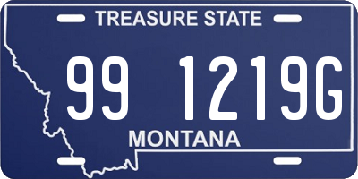 MT license plate 991219G