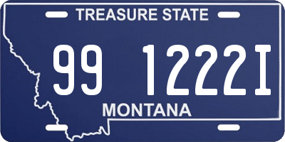 MT license plate 991222I