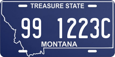 MT license plate 991223C