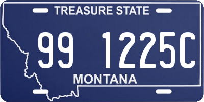 MT license plate 991225C