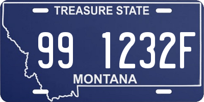 MT license plate 991232F