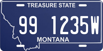 MT license plate 991235W