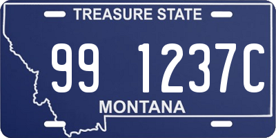 MT license plate 991237C