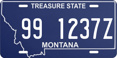 MT license plate 991237Z