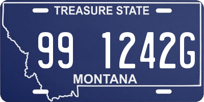 MT license plate 991242G