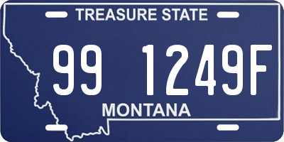 MT license plate 991249F