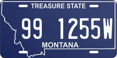 MT license plate 991255W