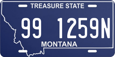 MT license plate 991259N