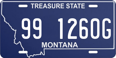 MT license plate 991260G