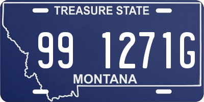 MT license plate 991271G