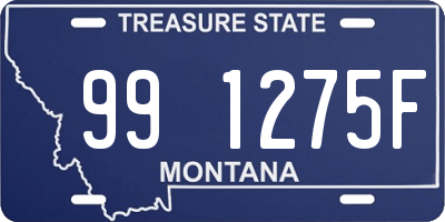 MT license plate 991275F