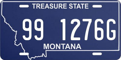 MT license plate 991276G