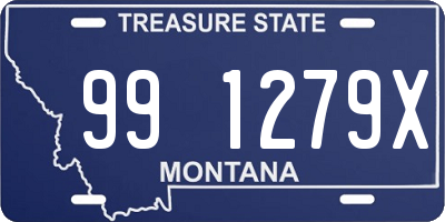 MT license plate 991279X