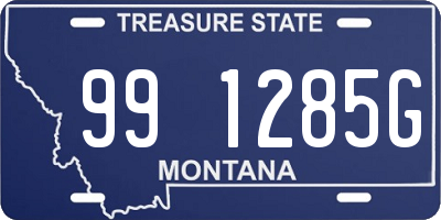 MT license plate 991285G