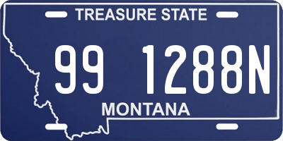 MT license plate 991288N