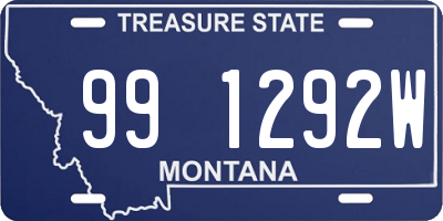 MT license plate 991292W