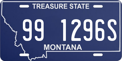 MT license plate 991296S