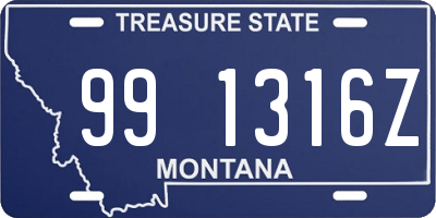 MT license plate 991316Z