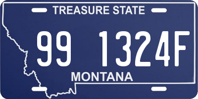 MT license plate 991324F