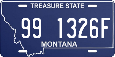 MT license plate 991326F