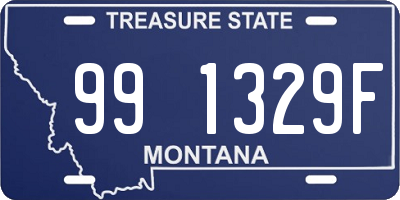 MT license plate 991329F