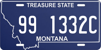 MT license plate 991332C