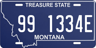 MT license plate 991334E