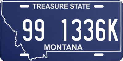 MT license plate 991336K