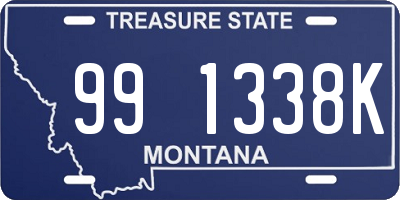 MT license plate 991338K