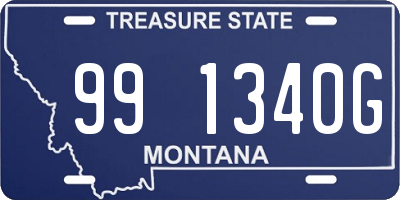 MT license plate 991340G