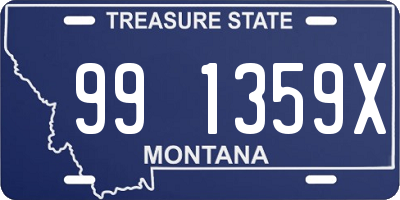 MT license plate 991359X