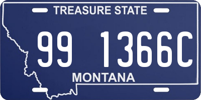 MT license plate 991366C