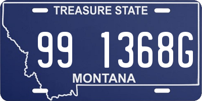 MT license plate 991368G