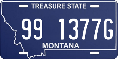 MT license plate 991377G