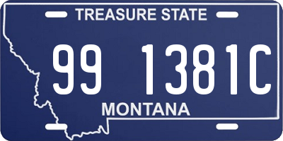 MT license plate 991381C