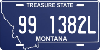 MT license plate 991382L