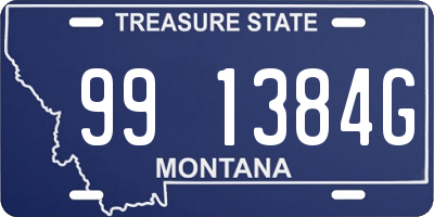 MT license plate 991384G