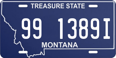 MT license plate 991389I