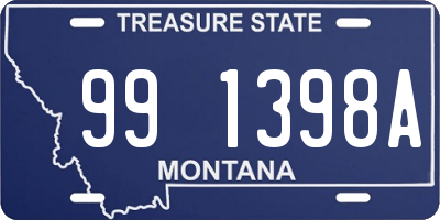 MT license plate 991398A