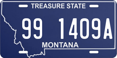 MT license plate 991409A