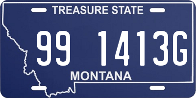 MT license plate 991413G