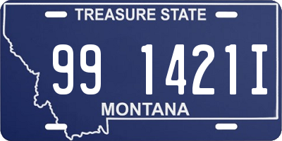 MT license plate 991421I