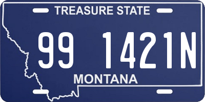 MT license plate 991421N