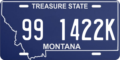 MT license plate 991422K