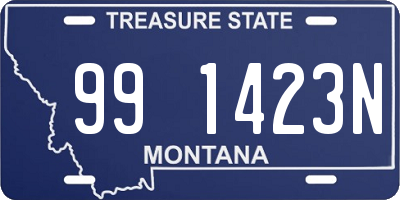 MT license plate 991423N