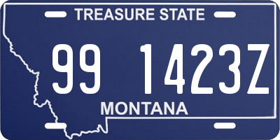 MT license plate 991423Z